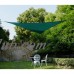 Cool Area Triangle 11 Feet 5 Inches Durable Sun Shade Sail with Stainless Steel Hardware Kit, UV Block Fabric Patio Shade Sail in Color Green   565564189